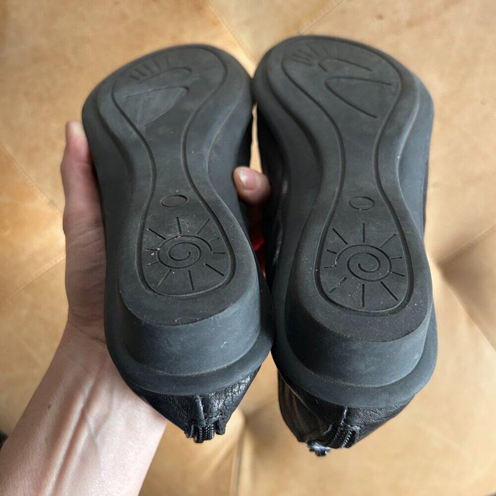 Sesto Meucci Black Sandals Soft Leather Perforated Comfort Wedge Italy Women 38 - Picture 10 of 10